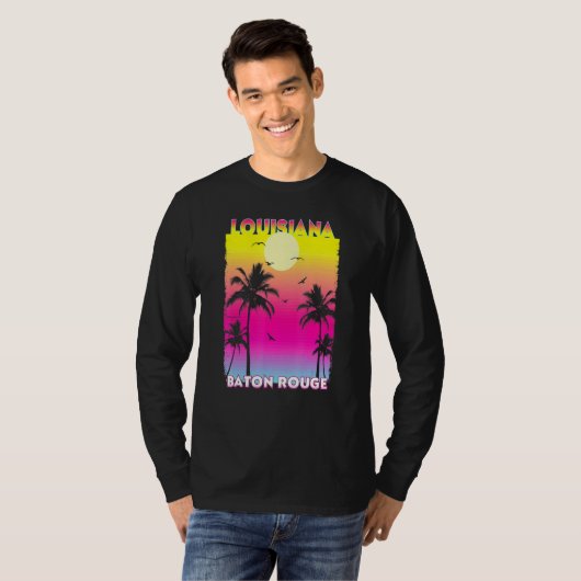 Baton Rouge Louisiana La Summer Sunset T-shirt (Voorkant volledig)