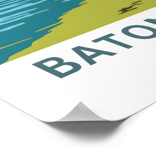 Baton Rouge Louisiana Reisprint Poster (Hoek)