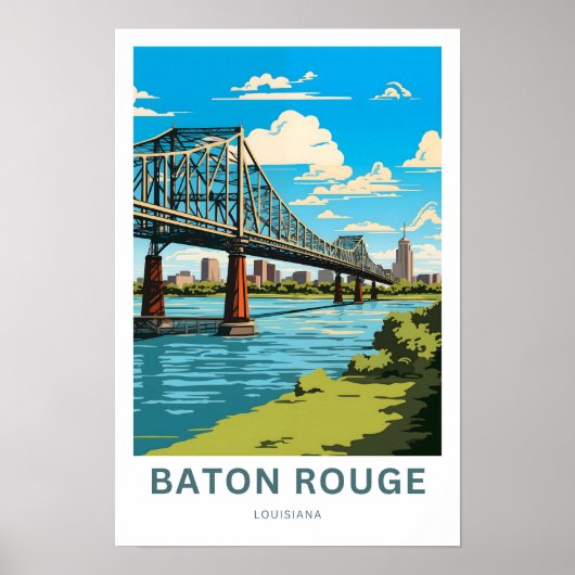 Baton Rouge Louisiana Reisprint Poster (Voorkant)