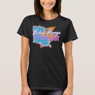 Baton Rouge Louisiana Retro Throwback T-shirt