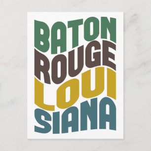 Baton Rouge Louisiana Retro Wave Briefkaart