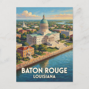 Baton Rouge Louisiana Riverfront Reis Kunst Briefkaart