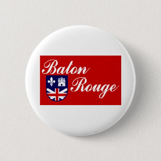 Baton Rouge Louisiana Ronde Button 5,7 Cm (Voorkant)