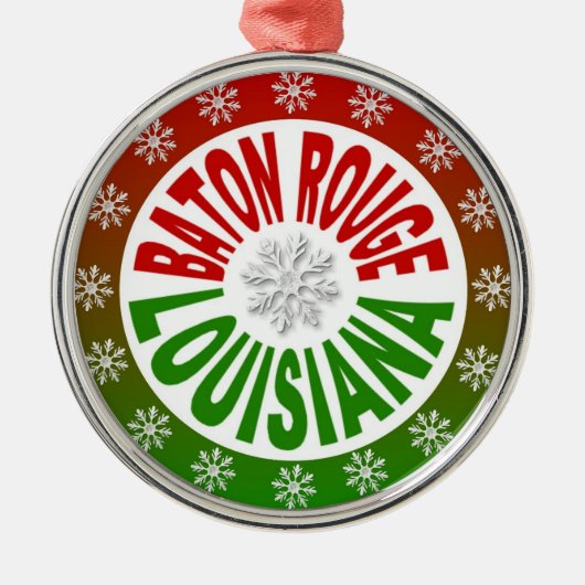 Baton Rouge Louisiana rood groen ornament (Voorkant)