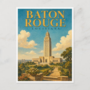 Baton Rouge Louisiana State Capitol GeoSaga Briefkaart