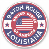 BATON ROUGE, Louisiana Sticker (Voorkant)