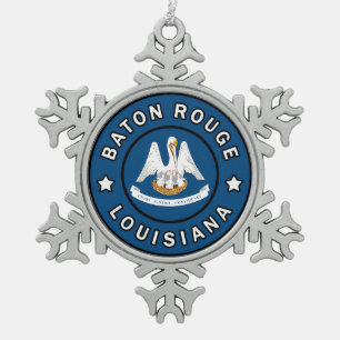 Baton Rouge Louisiana Tin Sneeuwvlok Ornament