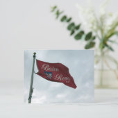 Baton Rouge Louisiana Vlag Vliegen in de wind Briefkaart (Staand voorkant)