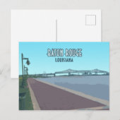 Baton Rouge Mississippi Louisiana Briefkaart (Voorkant / Achterkant)