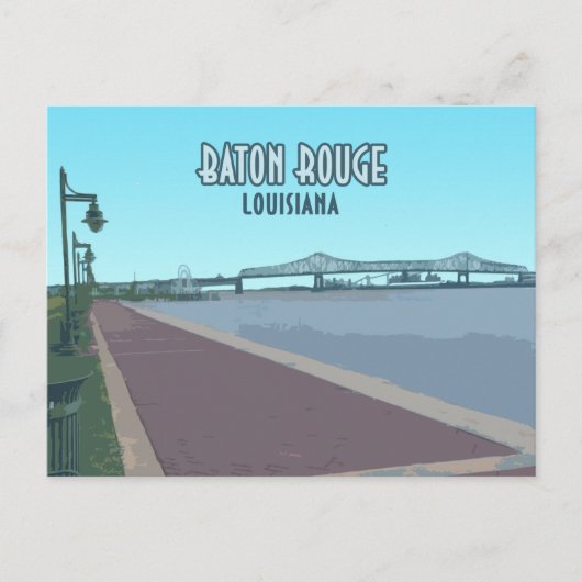 Baton Rouge Mississippi Louisiana Briefkaart (Voorkant)