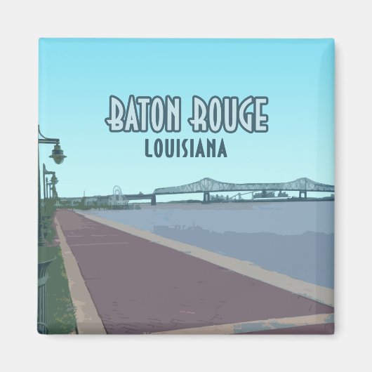Baton Rouge Mississippi Louisiana Magneet (Voorkant)