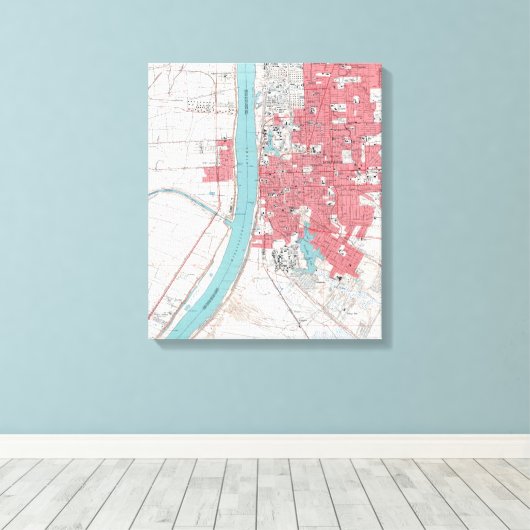  Baton Rouge Riverfront Canvas Afdruk (Insitu (Houten vloer))
