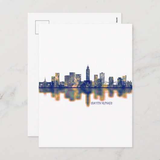Baton Rouge Skyline Feestdagenkaart (Voorkant / Achterkant)