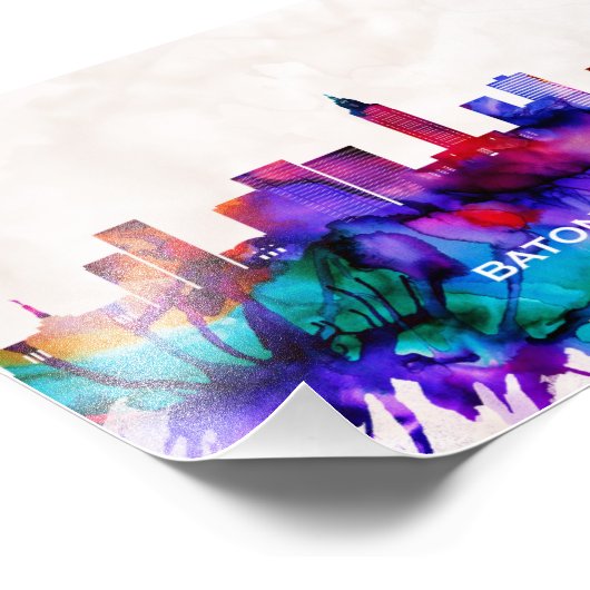 Baton Rouge Skyline Foto Afdruk (Hoek)