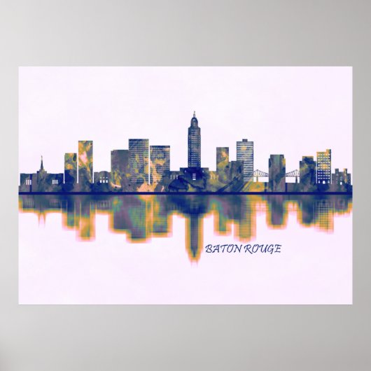 Baton Rouge Skyline Poster (Voorkant)