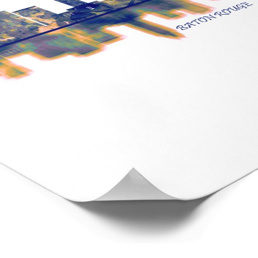 Baton Rouge Skyline Poster (Hoek)