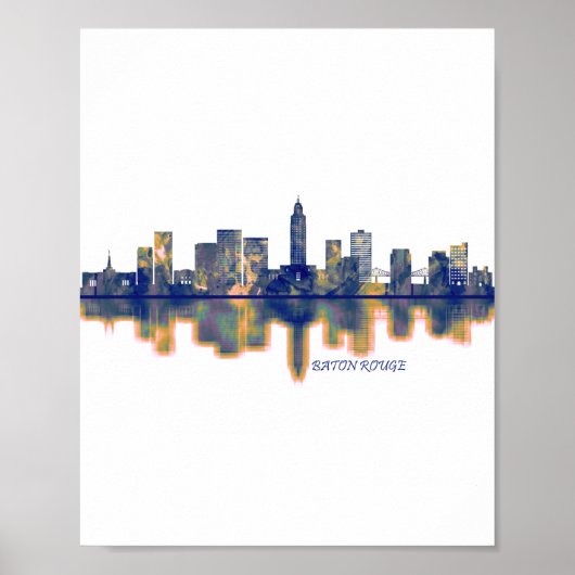 Baton Rouge Skyline Poster (Voorkant)