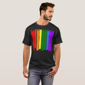 Baton Rouge Skyline Rainbow LGBT Gay Pride T-shirt (Voorkant volledig)
