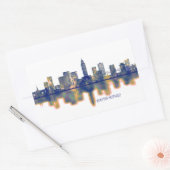 Baton Rouge Skyline Rechthoekige Sticker (Envelop)
