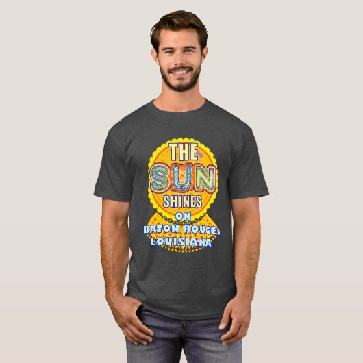 Baton Rouge Sun Shines Artful Sunshine Oversized T-shirt (Voorkant volledig)