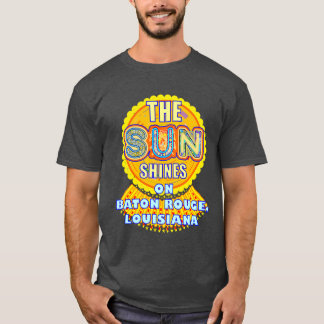 Baton Rouge Sun Shines Artful Sunshine Oversized T-shirt