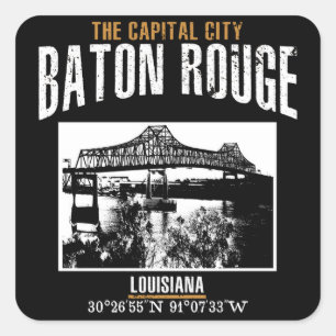 Baton Rouge Vierkante Sticker