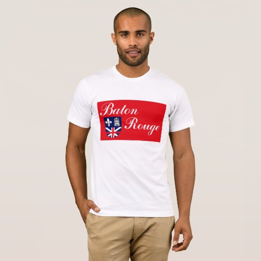 Baton Rouge Vlag T-shirt (Voorkant volledig)
