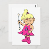Baton Twirler Briefkaart (Voorkant / Achterkant)