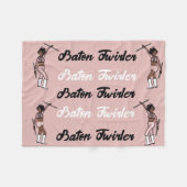 Baton Twirler Fleece Blanket Pink Sparkle (Voorkant (Horizontaal))
