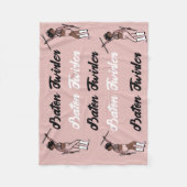 Baton Twirler Fleece Blanket Pink Sparkle (Voorkant)