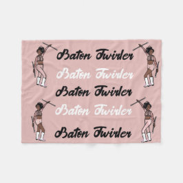 Baton Twirler Fleece Blanket Pink Sparkle Deken