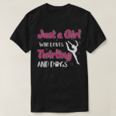 Baton Twirler Gewoon een meisje dat houdt van Twir T-shirt (Design voorkant)