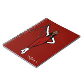 Baton Twirler Red White Accent B Notitieboek (Linkerzijde)