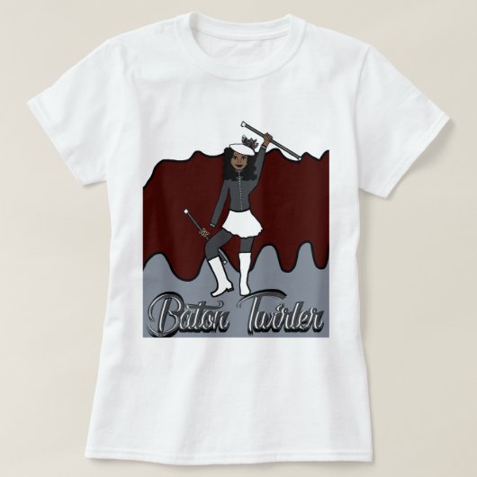 Baton Twirler T-shirt / Bourgogne (Design voorkant)