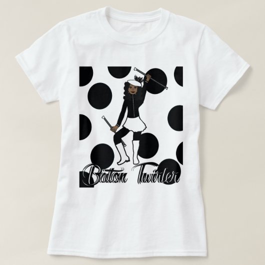 Baton Twirler T-Shirt / Zwart (Design voorkant)