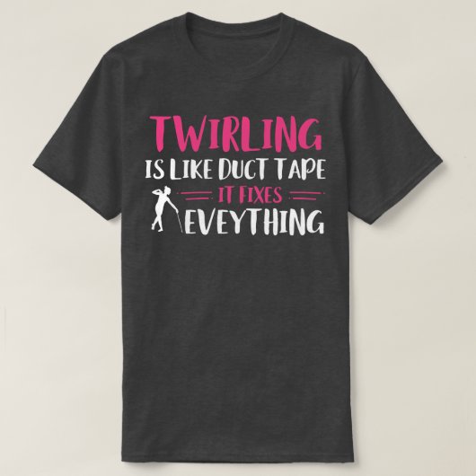 Baton Twirler Twirling Fixes Alles Grappig Majo T-shirt (Design voorkant)