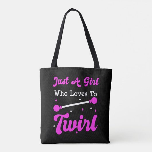 Baton Twirler Twirling Majorette Funny Gift  Tote Bag (Achterkant)