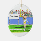 Baton Twirler - Vrouw Keramisch Ornament (Rechts)