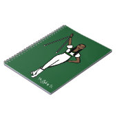 Baton Twirler White Green Accent B Notitieboek (Linkerzijde)