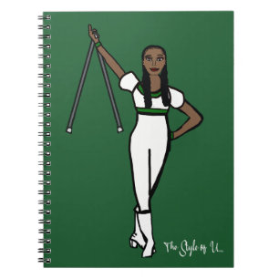 Baton Twirler White Green Accent B Notitieboek