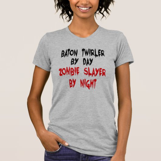 Baton Twirler Zombie Joke T-shirt (Voorkant)