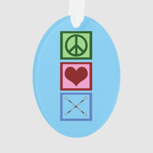 Baton Twirling Blue Ornament (achterkant)