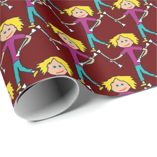 Baton Twirling Cadeaupapier (Rol Hoek)