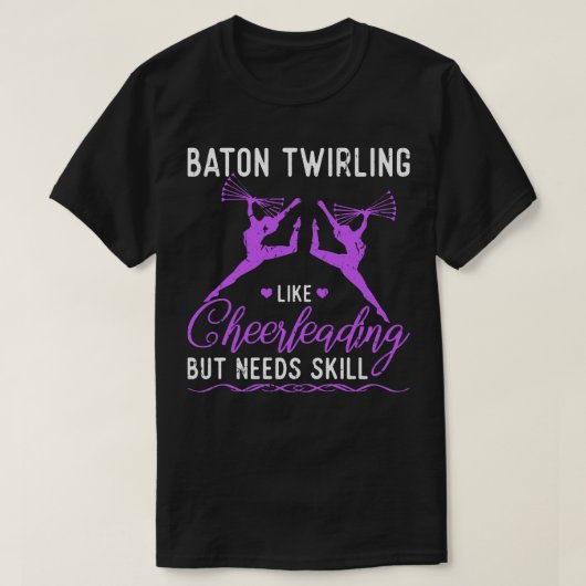 Baton Twirling Cheerleading Grappige Majorette T-shirt (Design voorkant)