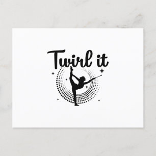 Baton Twirling   Dancering Majoret Dance Gift Briefkaart