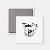 Baton Twirling | Dancering Majoret Dance Gift Magneet (Voorkant / Achterkant)