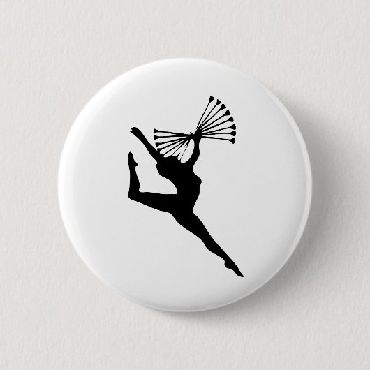 Baton Twirling-dansingsdans Ronde Button 5,7 Cm (Voorkant)