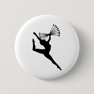 Baton Twirling-dansingsdans Ronde Button 5,7 Cm