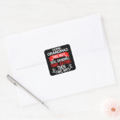 Baton Twirling Grandma Retro Twirler Athlete Vierkante Sticker (Envelop)