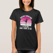 Baton Twirling Is Calling Retro Twirler Premium T-shirt (Voorkant)